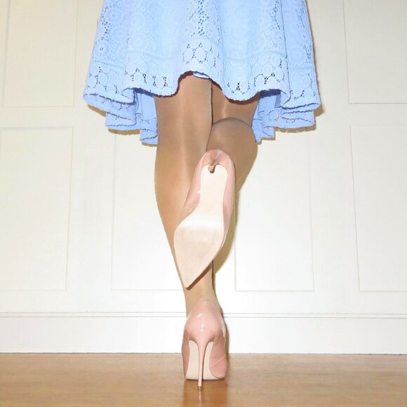 Women's EUC Steve Madden Daisie Dark Blush Patent Stiletto High Heel Pump US 9 - Picture 4 of 14